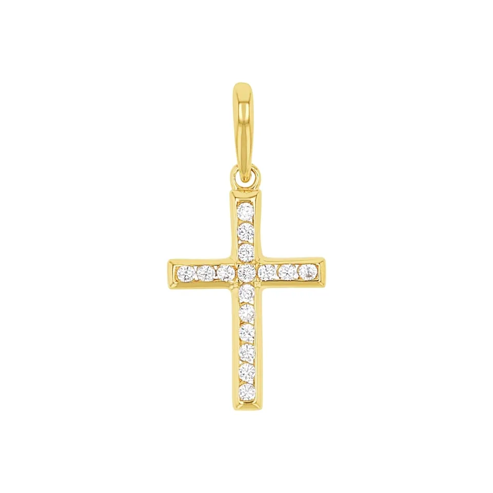 amor-2034135-kreuz-anh-nger-gold-zirkonia-1-7-cm image 1