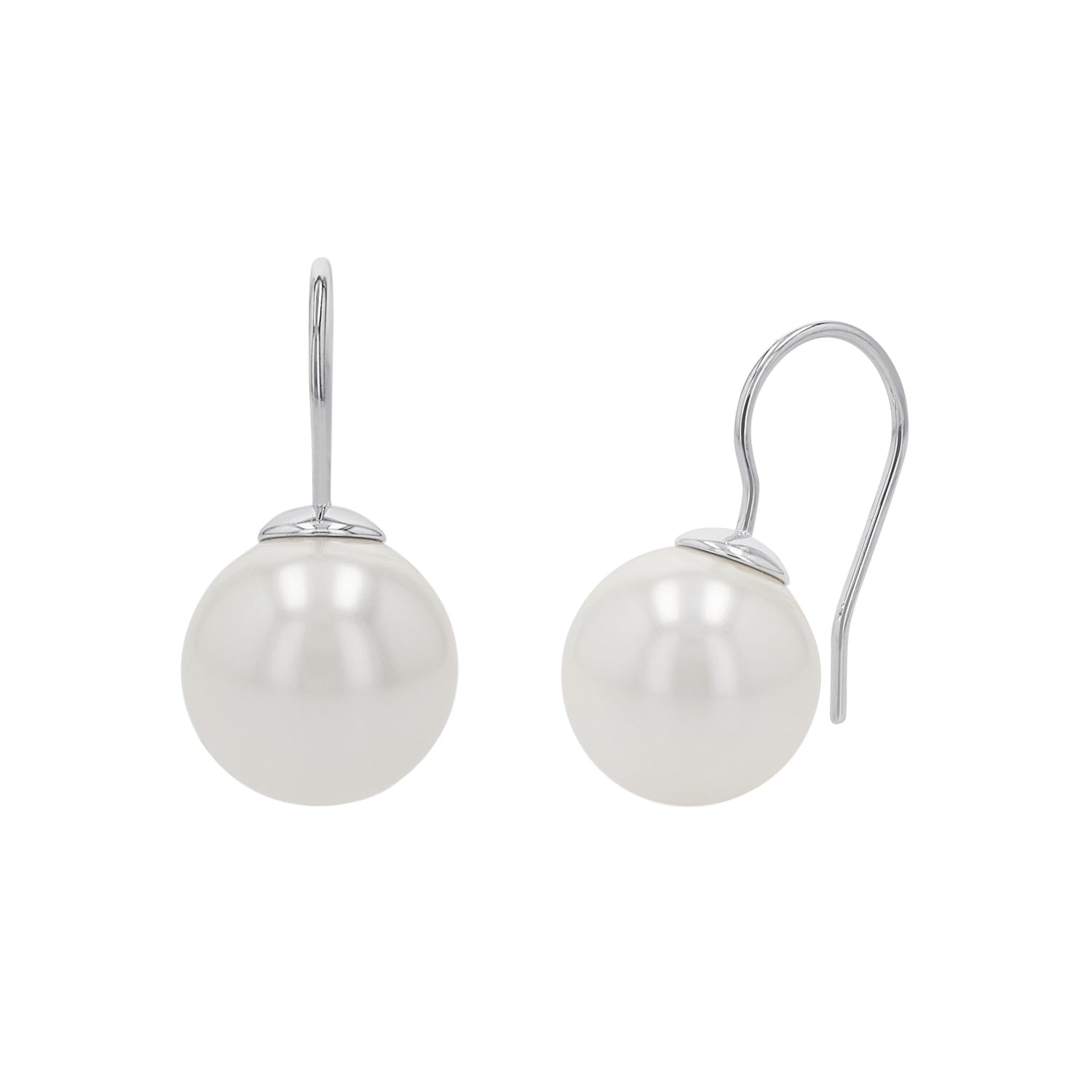 amor-ohrschmuck-ohrh-nger-perlen-gr-n-silber-25-mm image 1