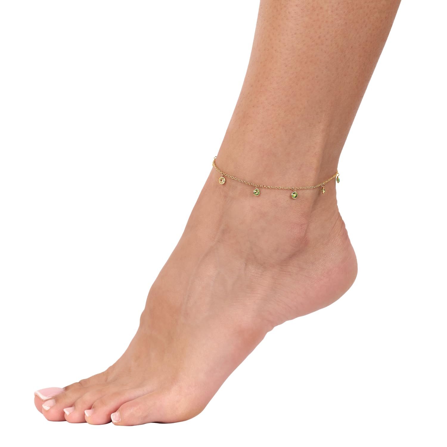 amor-fu-kettchen-edelstahl-fu-kette-damen-mit-zirkonia image 2