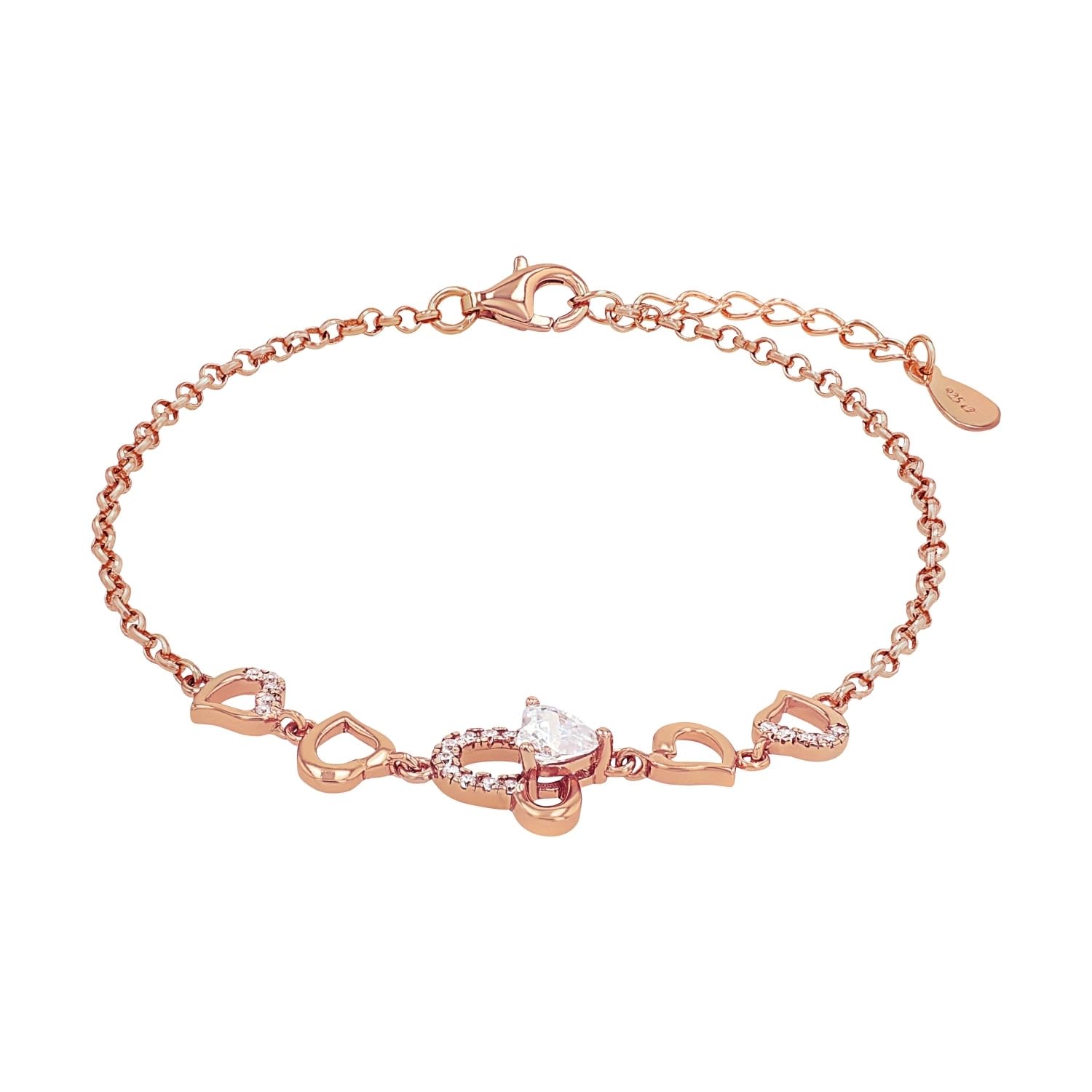 amor-armschmuck-armband-herz-925-ros-17-3-cm image 1