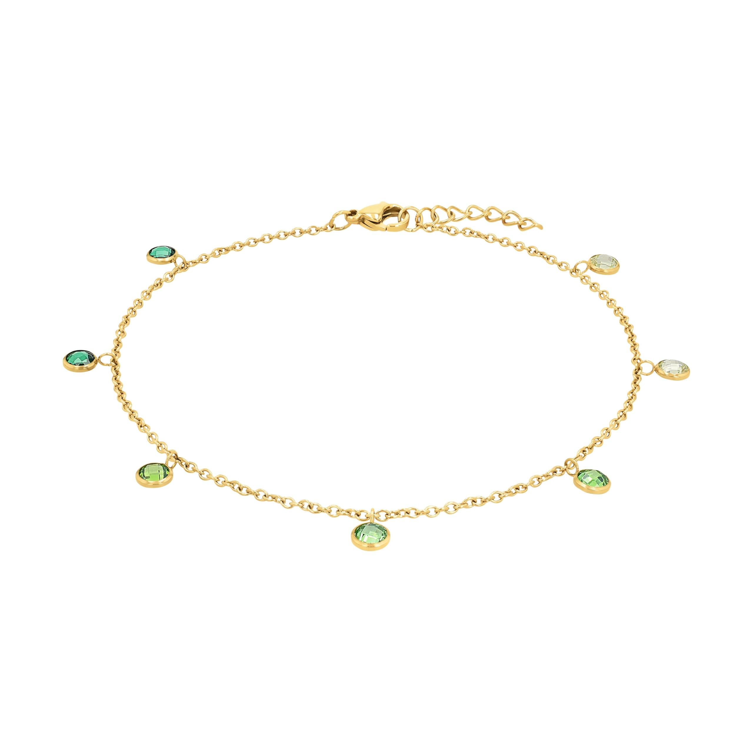 amor-fu-kettchen-edelstahl-fu-kette-damen-mit-zirkonia image 1