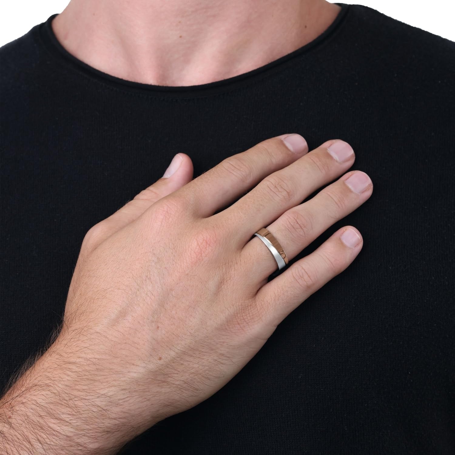 amor-ring-edelstahl-bicolor-unisex-in-geschenkbox image 2