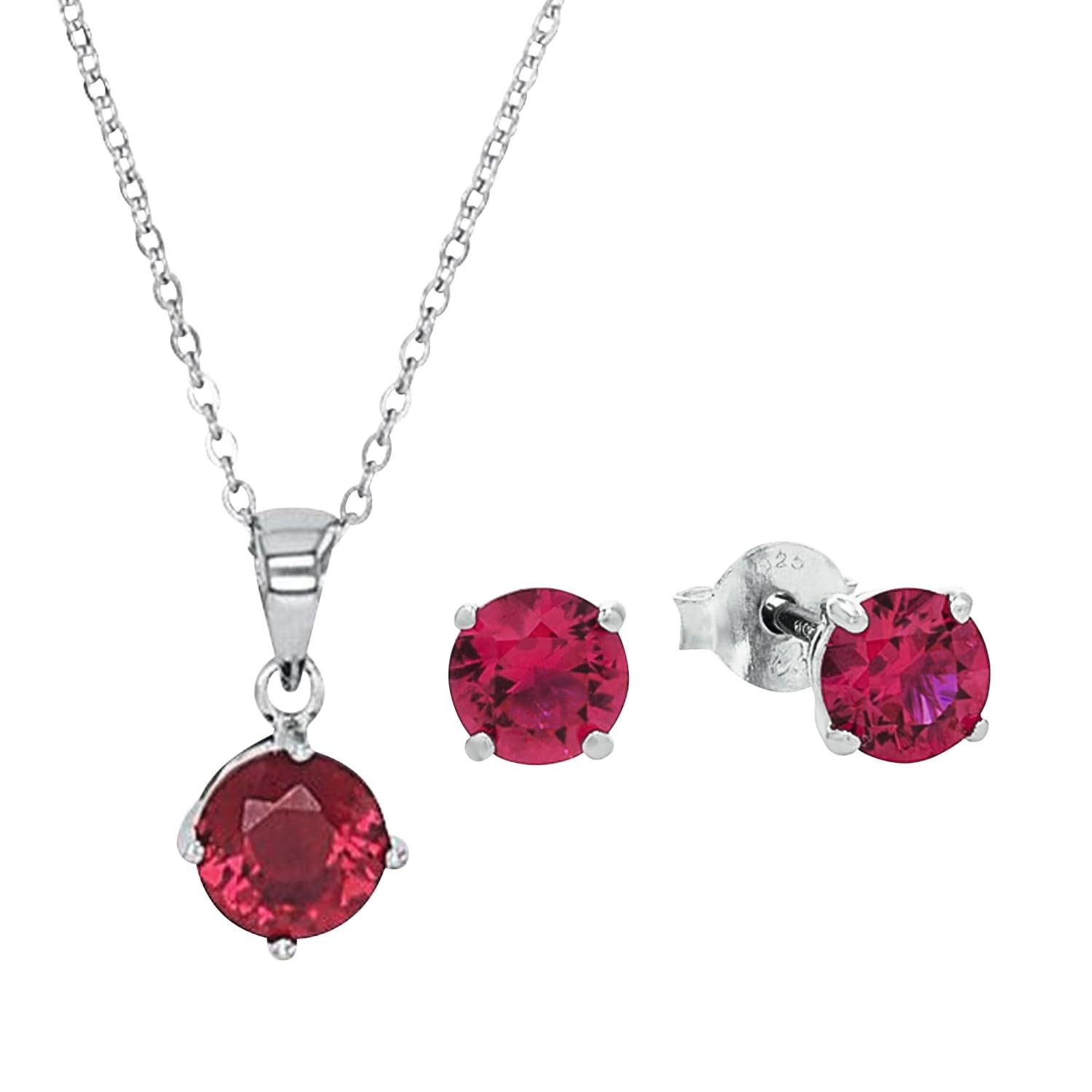 amor-sets-schmuckset-925-silber-beerenfarben-42-cm-zirkonia image 1