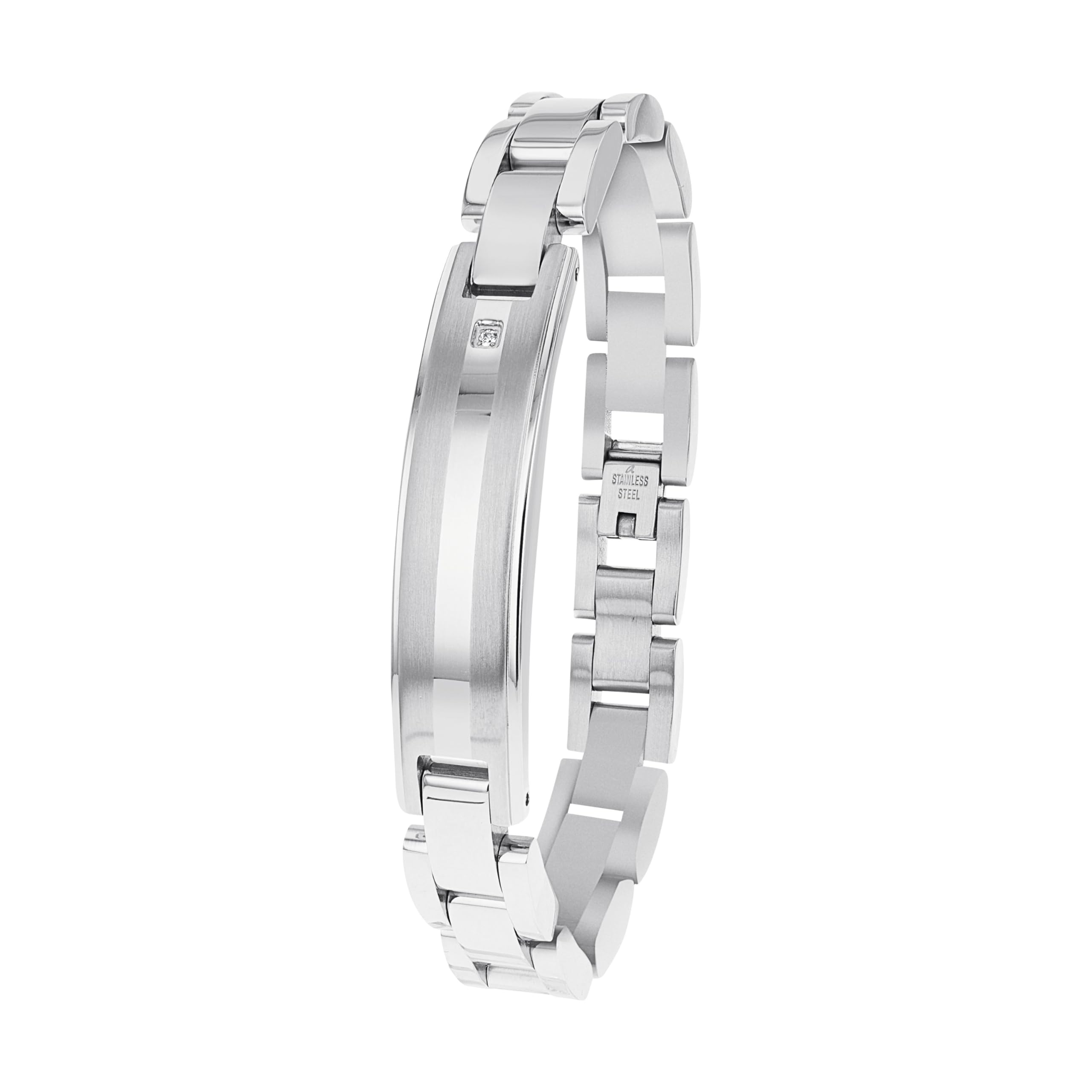amor-9355655-herrenarmband-edelstahl-wei-22-cm image 1