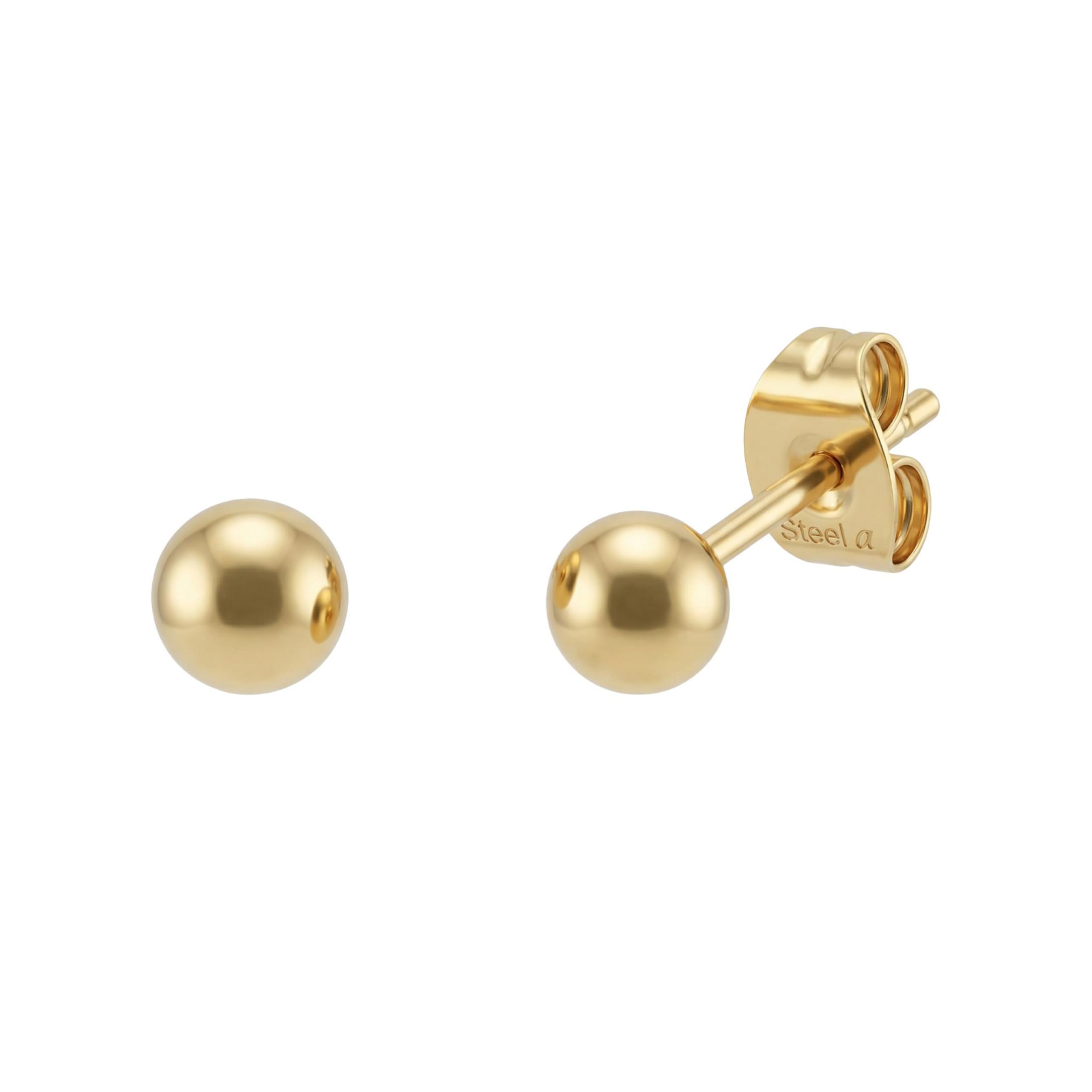 amor-ohrschmuck-amr-e0046-kugel-ohrstecker-vergoldet image 1