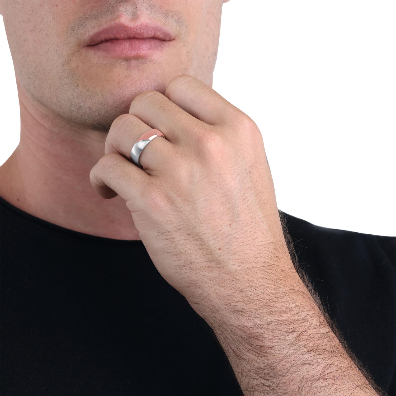amor-ringe-ring-edelstahl-bicolor-gravierbar-9621965 image 3