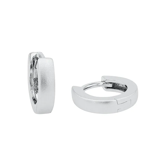 amor-classic-creolen-925-silber-unisex-creolen-schlicht image 1
