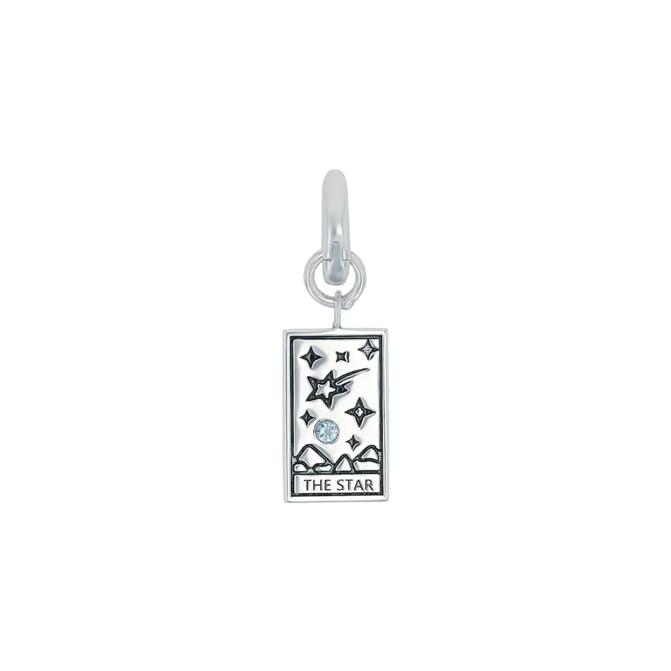 amor-charms-2038547-charm-tarotkarten-silber-2-2-cm-zirkonia image 1