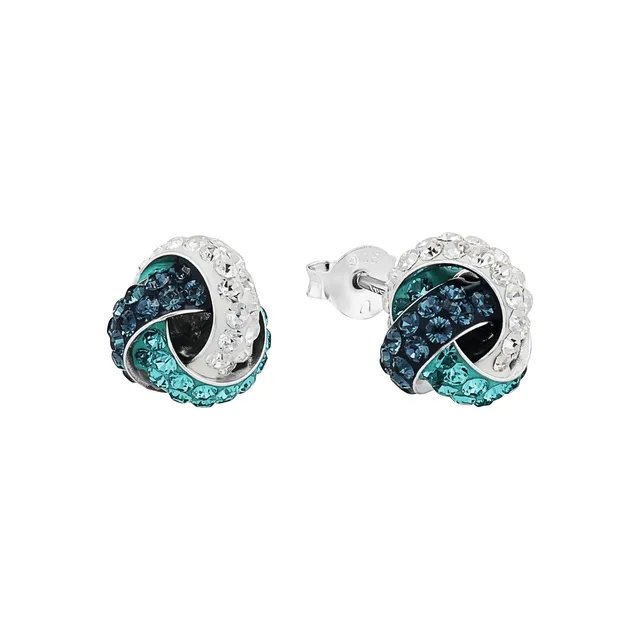 amor-ohrschmuck-knoten-ohrstecker-925-silber-blue-zircon image 1
