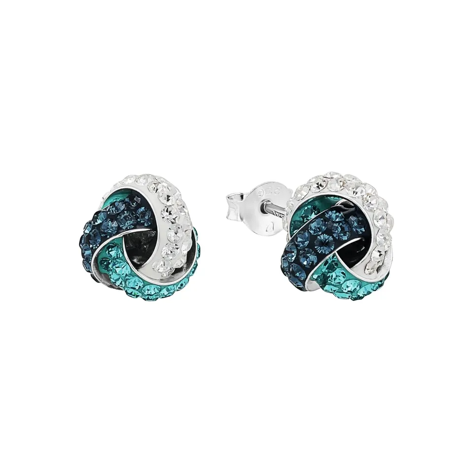 amor-ohrschmuck-knoten-ohrstecker-925-silber-blue-zircon image 1