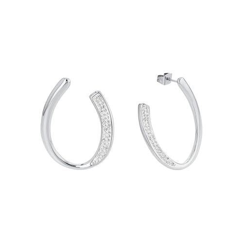 amor-ohrschmuck-creolen-edelstahl-3-1-cm-silber-zirkonia image 7