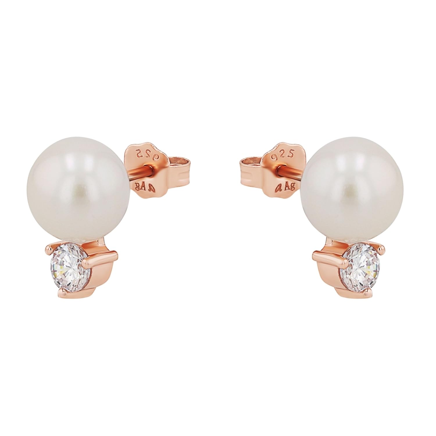 amor-9179794-ohrstecker-925-silber-ros-perle-zirkonia image 3
