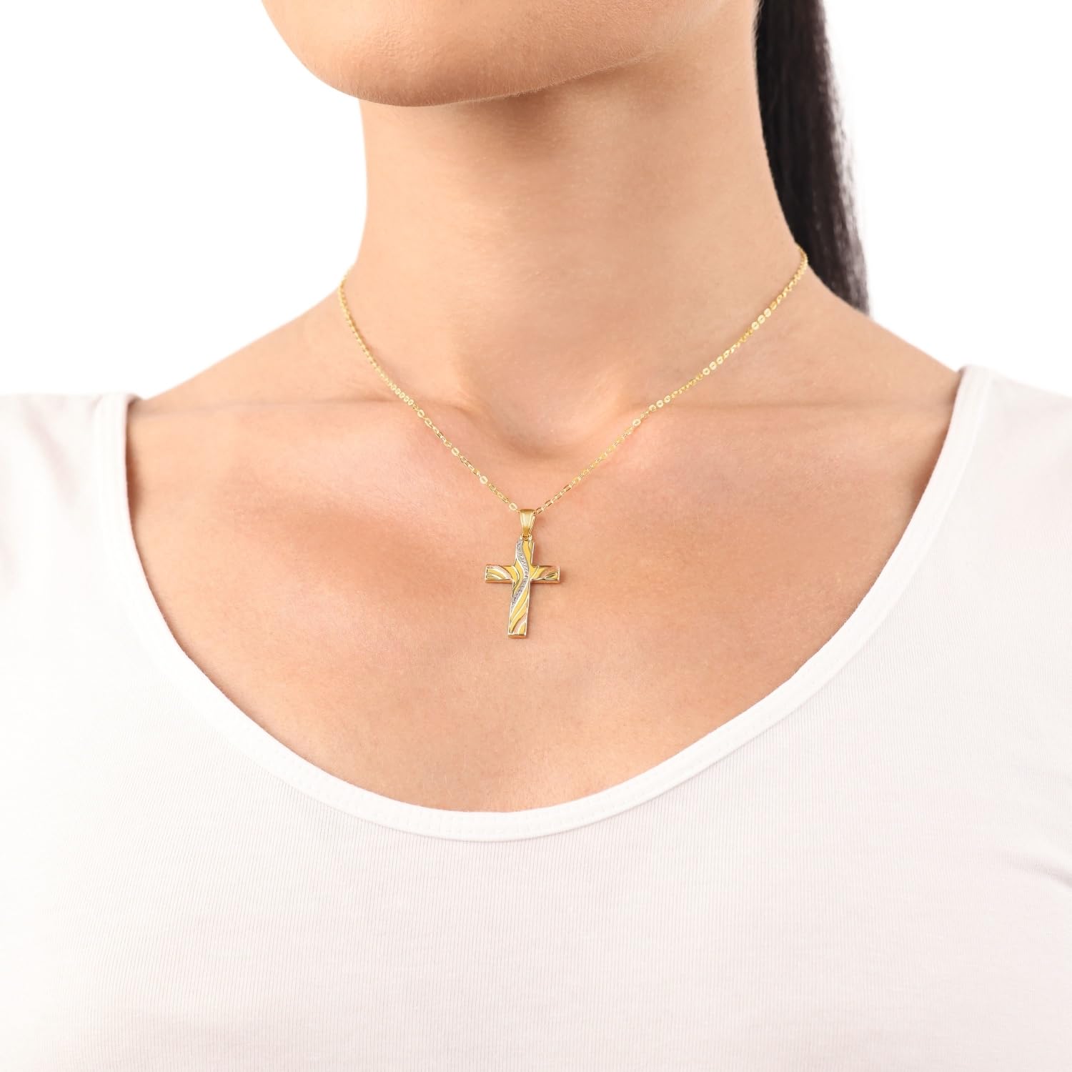 amor-motivanh-nger-9038596-kreuz-anh-nger-tricolor-3-5-cm image 2