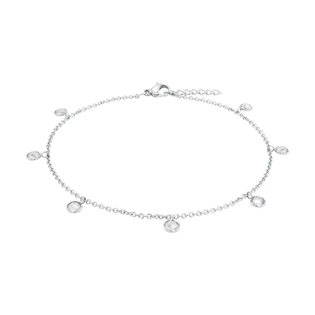 amor-2036447-fu-kette-edelstahl-zirkonia-gold-23-2-cm-damen image 1
