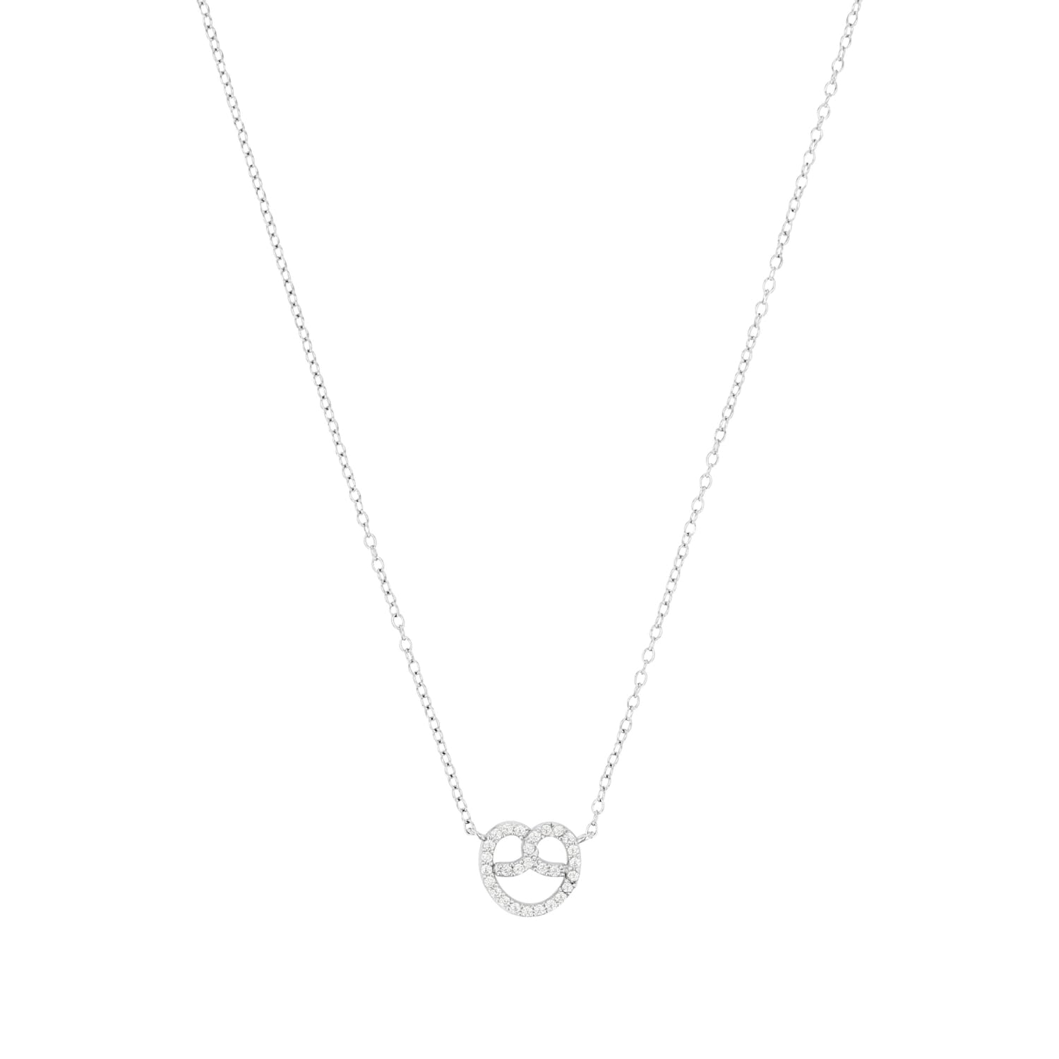 amor-halsschmuck-halskette-925-silber-brezel-zirkonia image 1