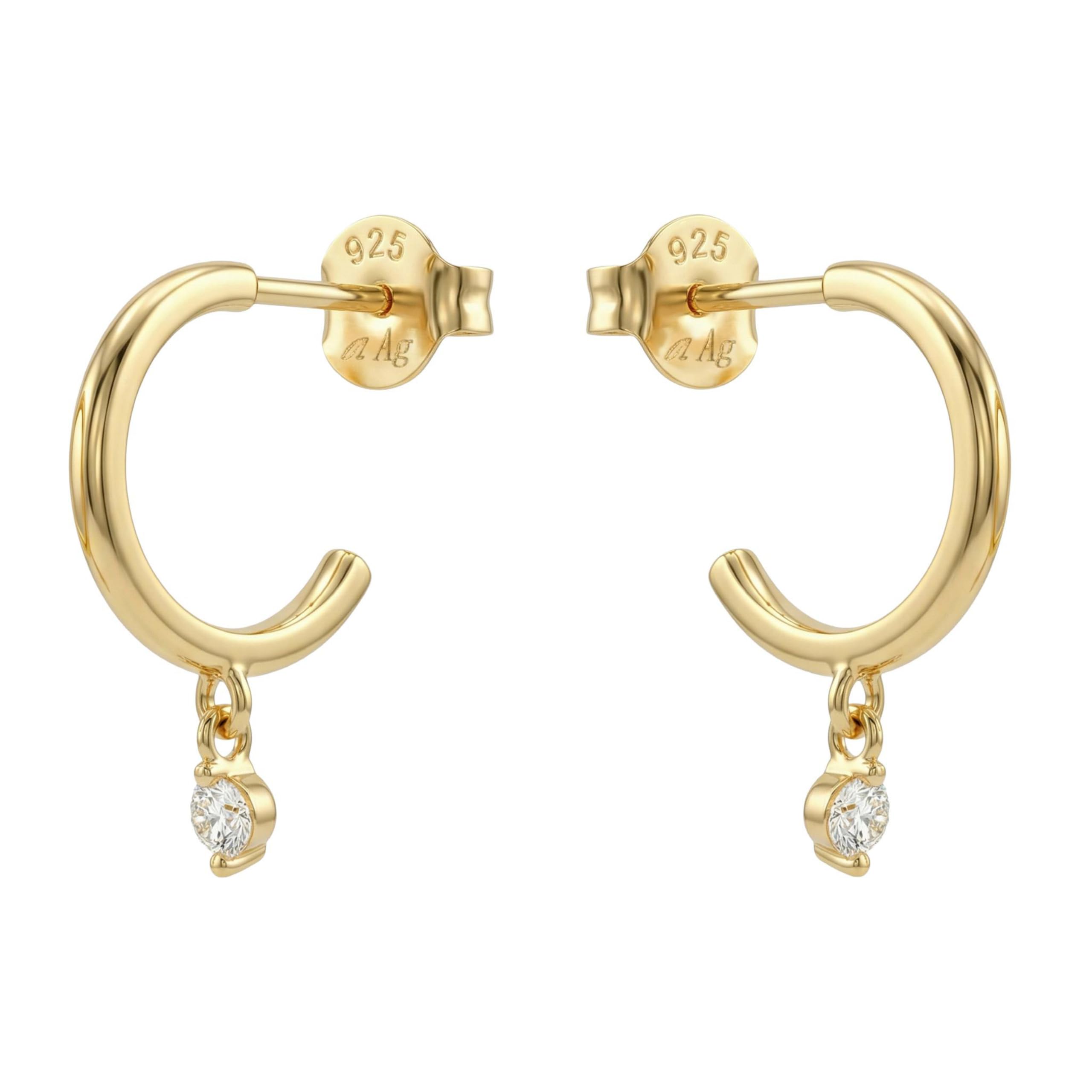 amor-ohrschmuck-creole-amr-e0040-925-silber-gold-zirkonia image 6