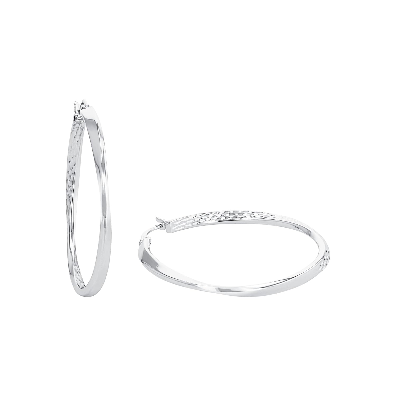 amor-ohrschmuck-2026244-creolen-silber-4-cm-rhodiniert image 1