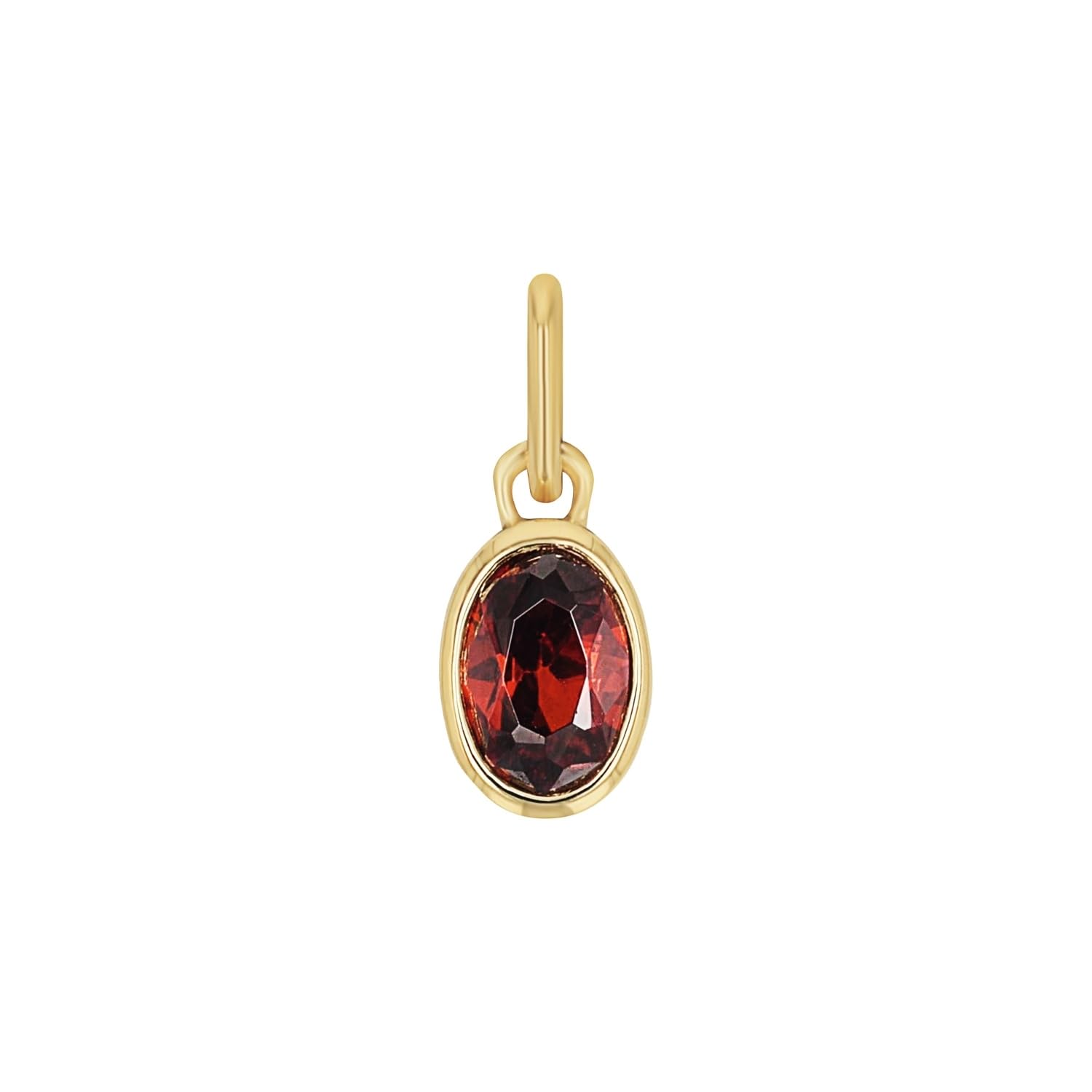 amor-halsschmuck-kette-gold-oval-zirkonia-rot-vergoldet image 1