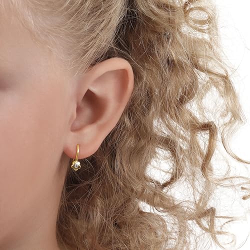 amor-ohrschmuck-ohrh-nger-blume-gold-1-3-cm-zirkonia image 8