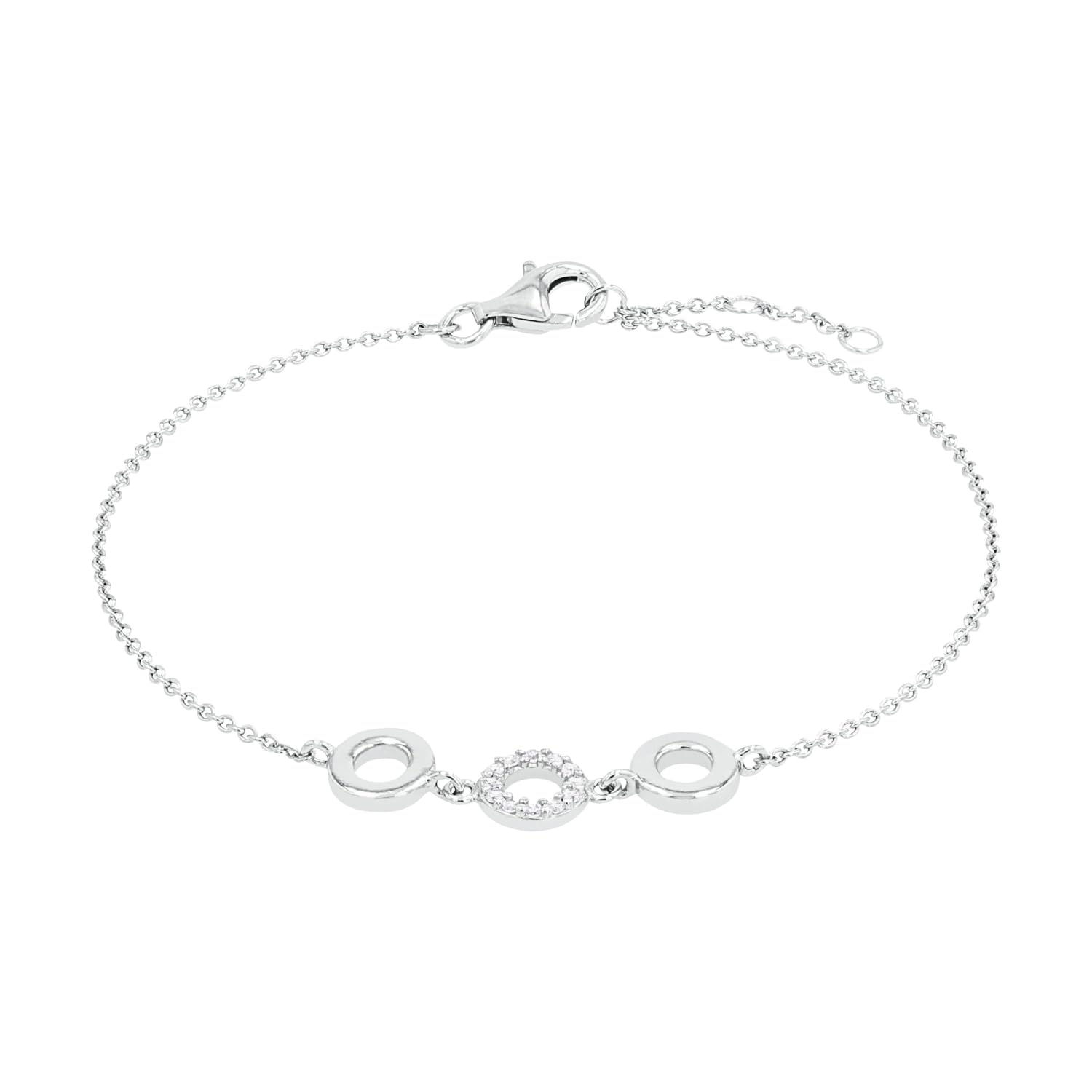 amor-armschmuck-armband-silber-17-1-1-cm-zirkonia image 1
