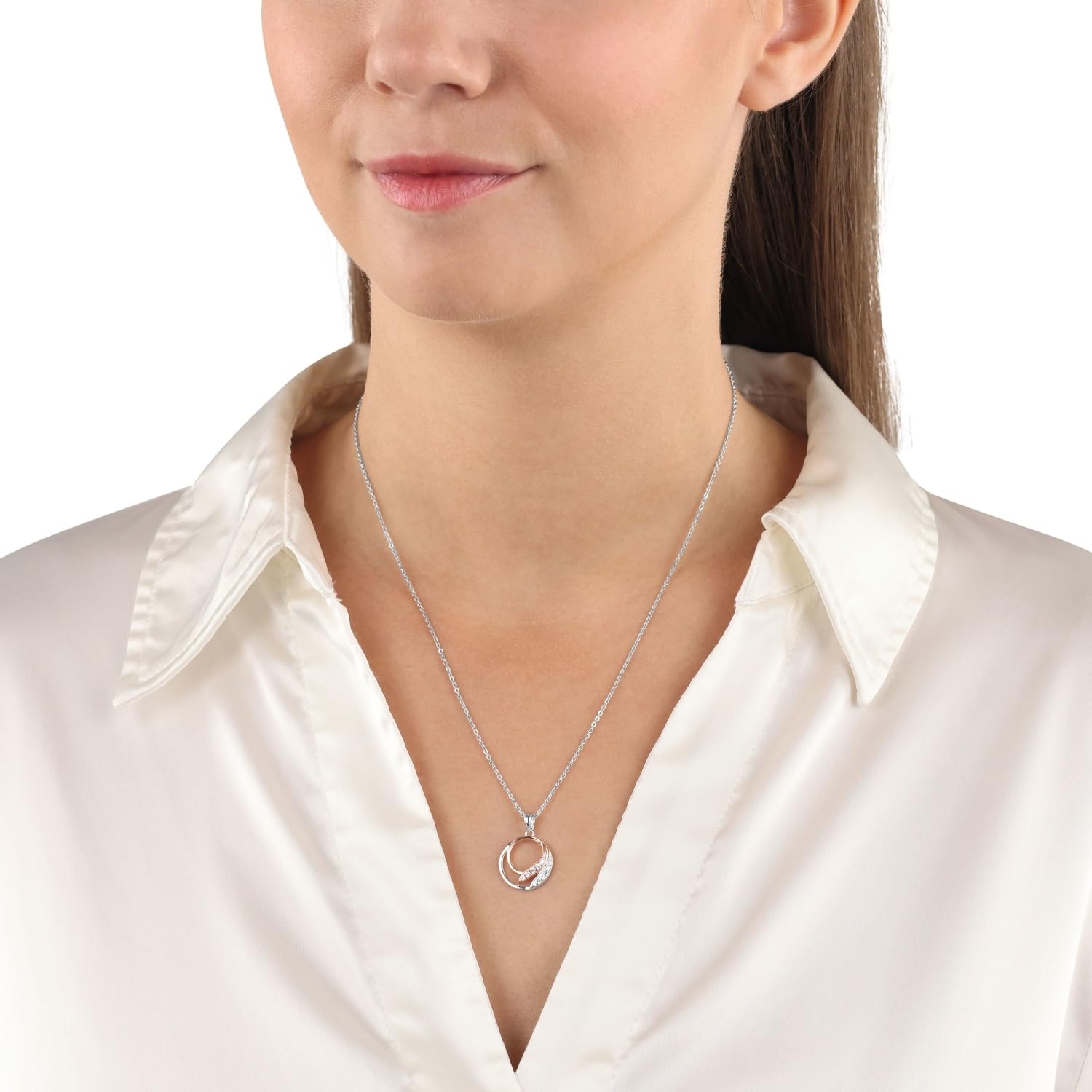 amor-halsschmuck-kette-anh-nger-45-cm-bicolor-zirkonia image 4