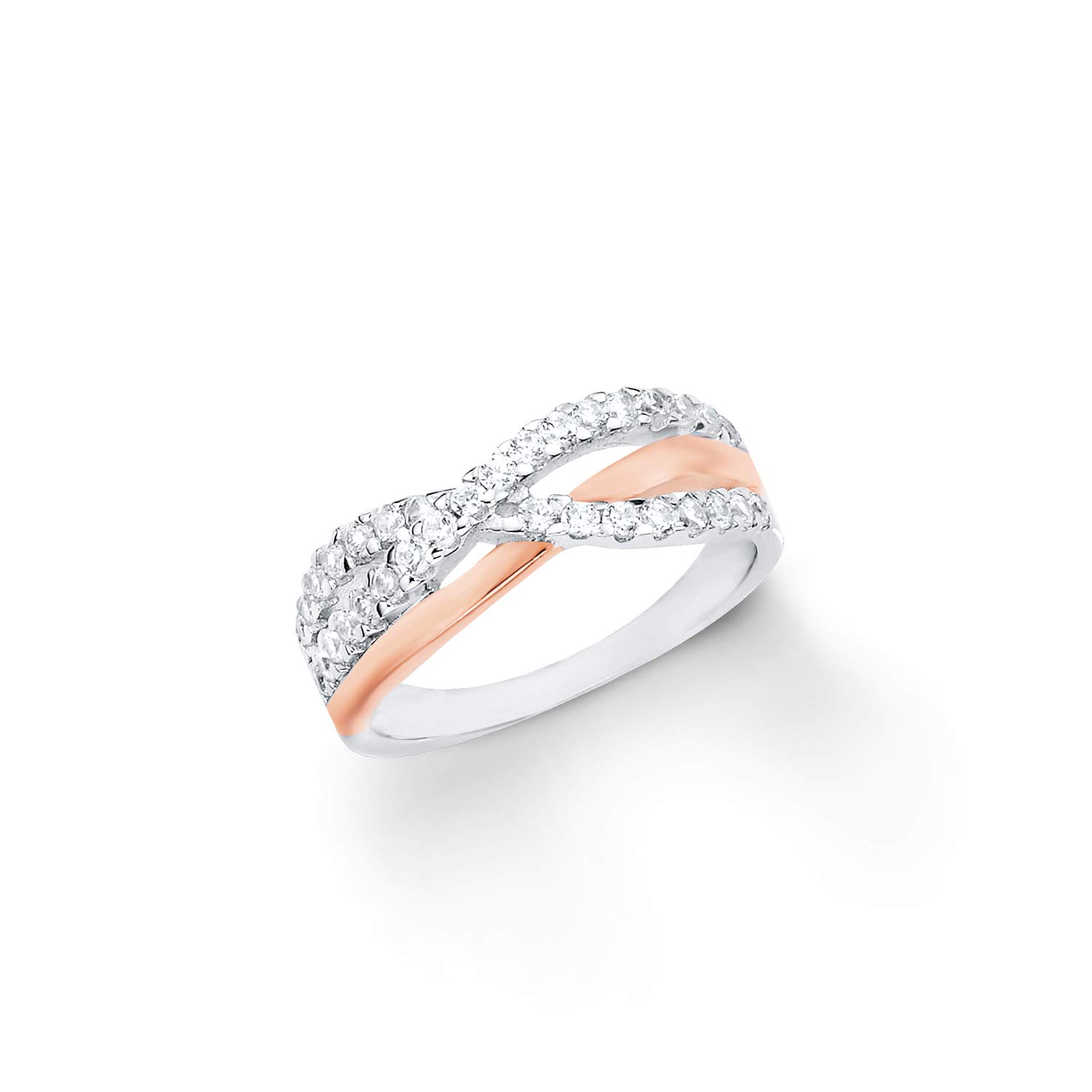 amor-ringe-damenring-925-silber-gr-e-54-bicolor image 1