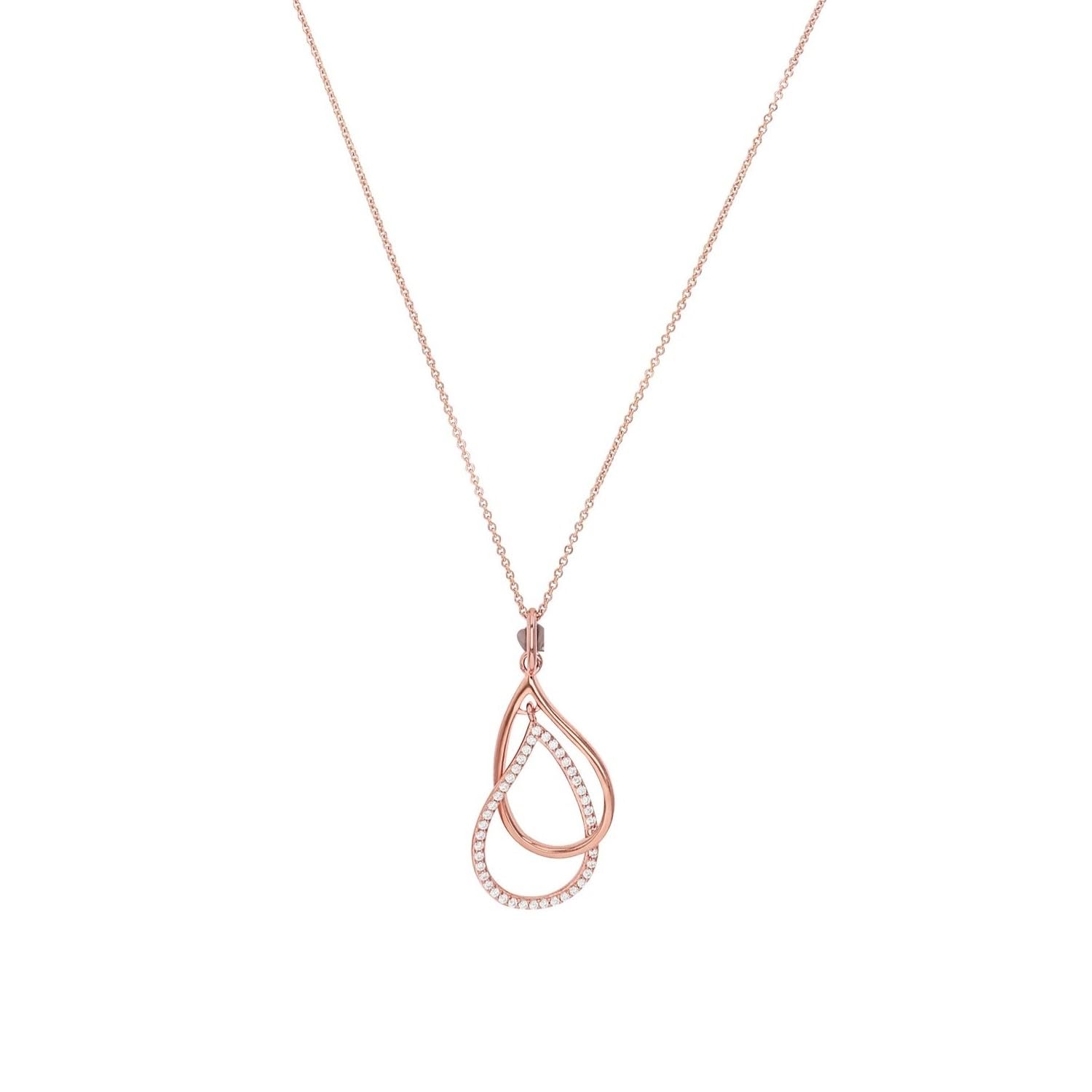 amor-halsschmuck-9158355-kette-tropfen-ros-45-cm-zirkonia image 1