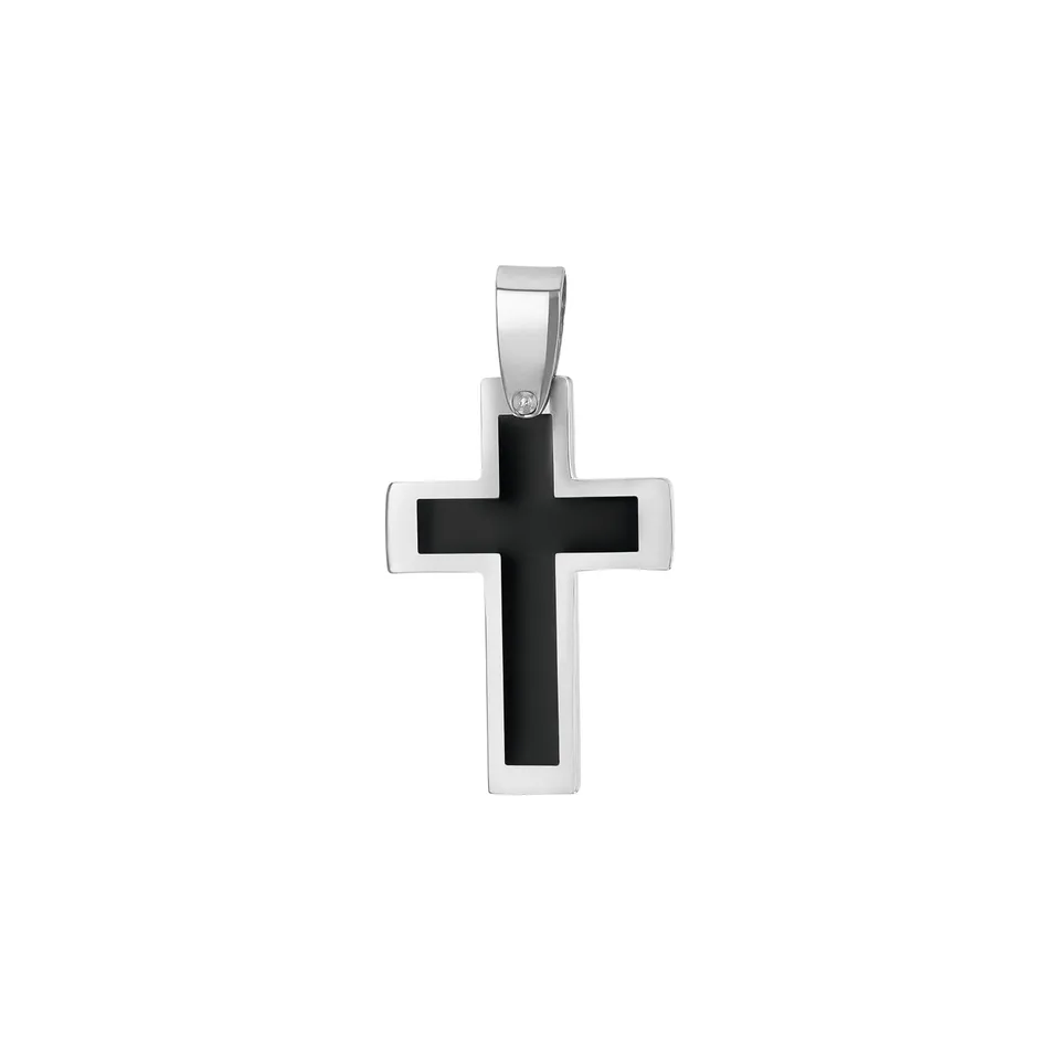 amor-anh-nger-kreuz-9378517-edelstahl-schwarz-3-8-cm image 1
