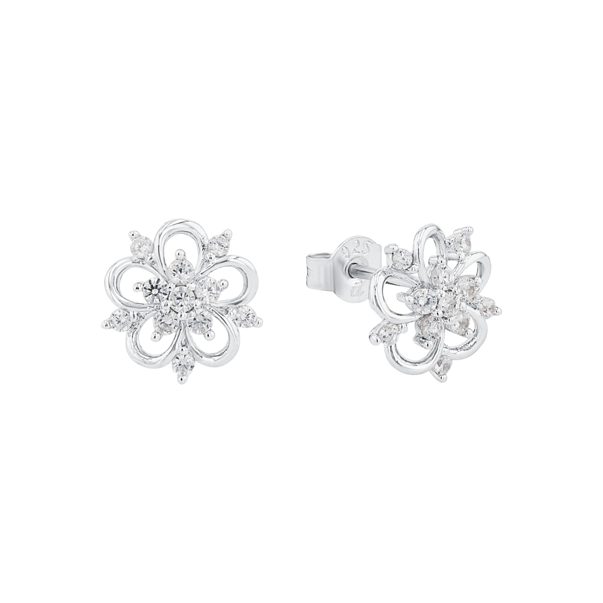 amor-blume-ohrstecker-925-silber-damen-mit-zirkonia image 1