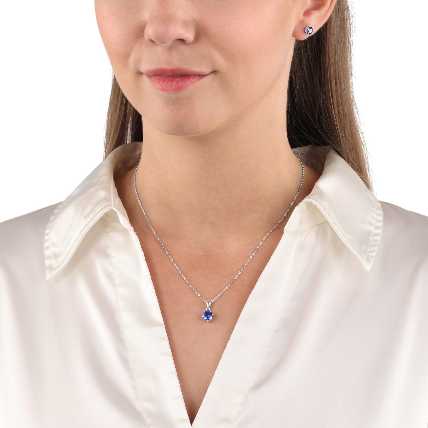 amor-set-damen-silber-925-zirkonia-rosa-42-cm-kette-stecker-2 image 5
