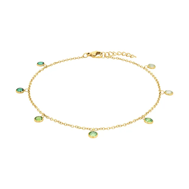 amor-fu-kettchen-edelstahl-fu-kette-damen-mit-zirkonia image 1
