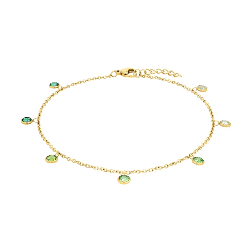 amor-fu-kettchen-edelstahl-fu-kette-damen-mit-zirkonia image 1