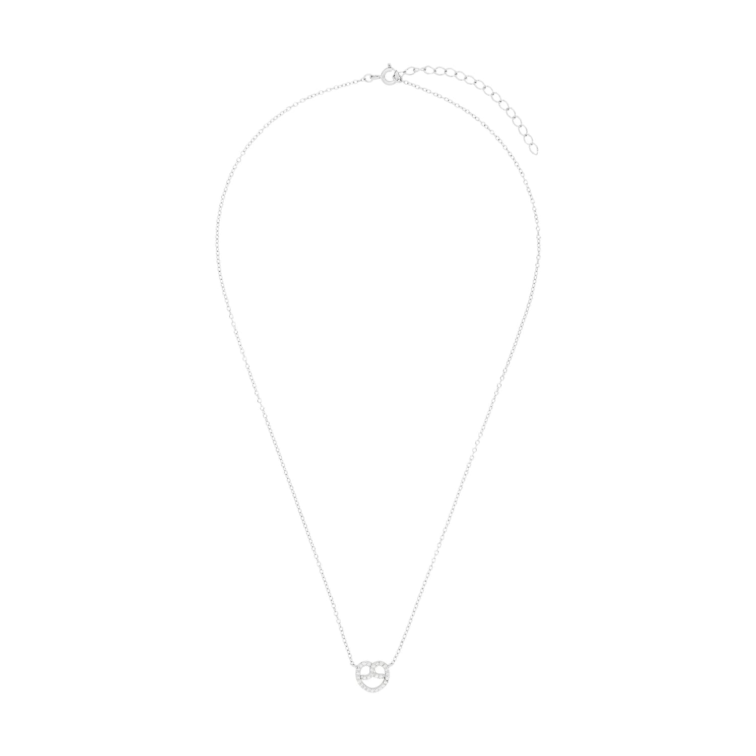 amor-halsschmuck-halskette-925-silber-brezel-zirkonia image 2