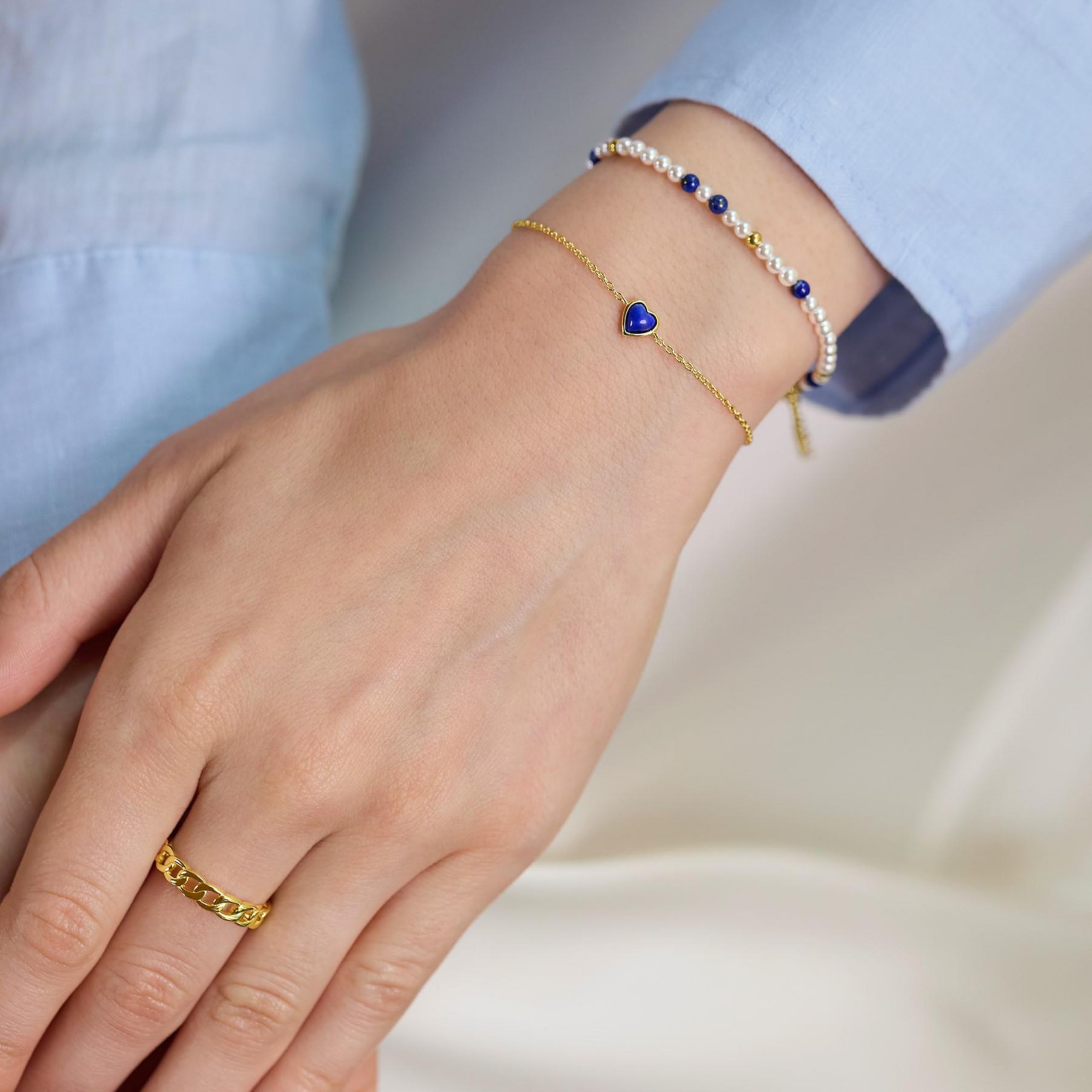 amor-armschmuck-2100153-armband-herz-gold-mit-lapis image 3