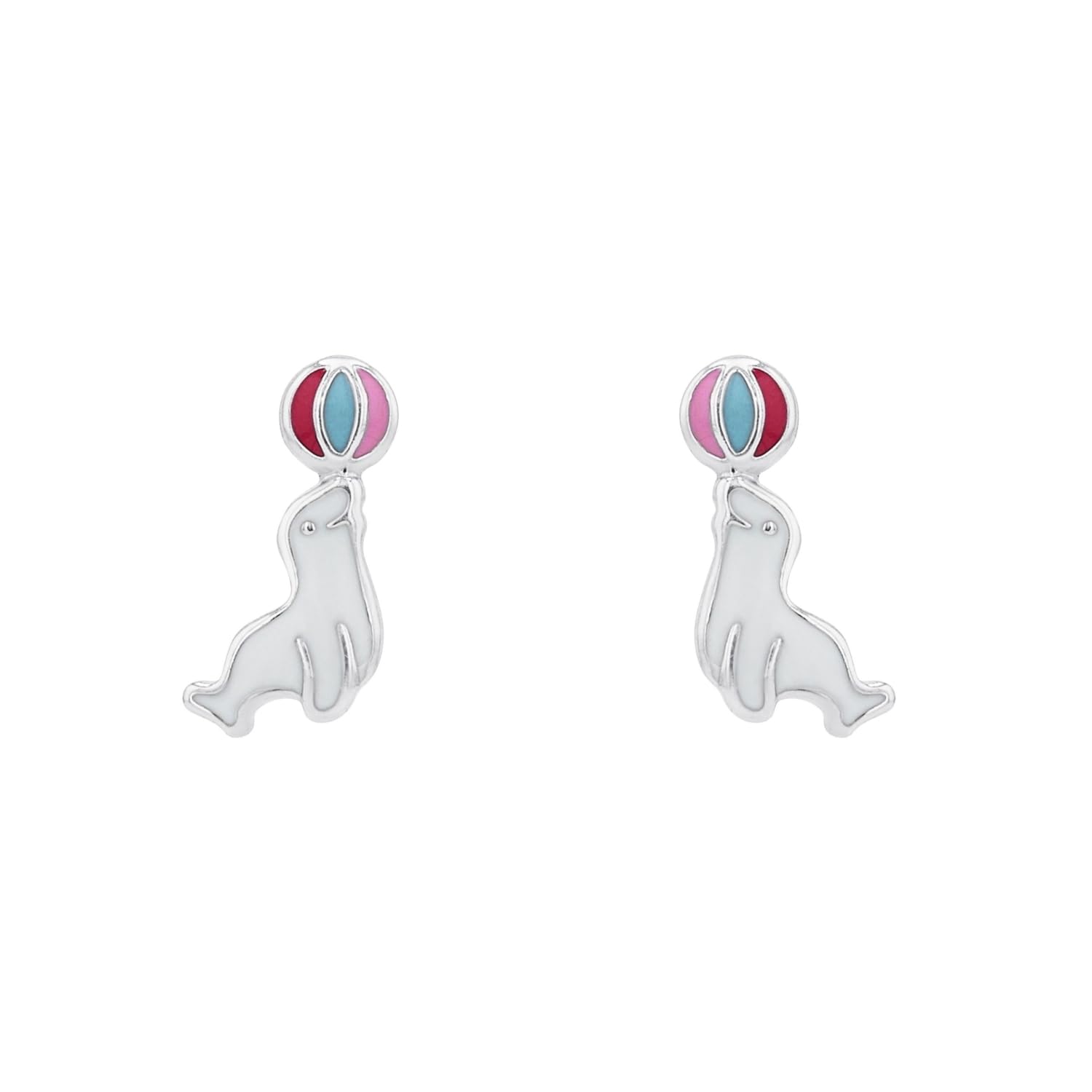 amor-2027036-ohrstecker-925-silber-rosa-robbe-1-cm-kinder image 4