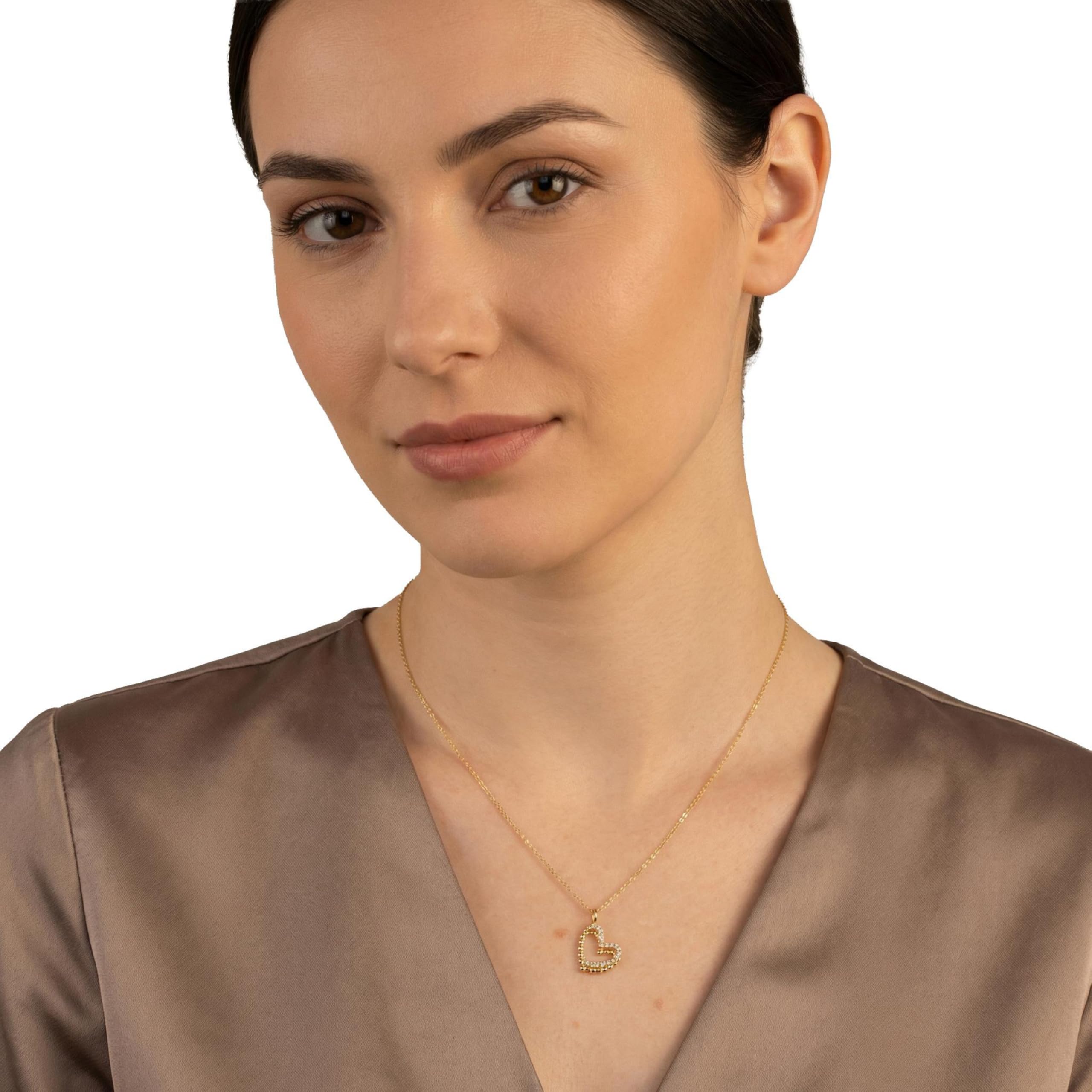 amor-halsschmuck-kette-amr-n0030-925-silber-gold-herz-zirkonia image 3