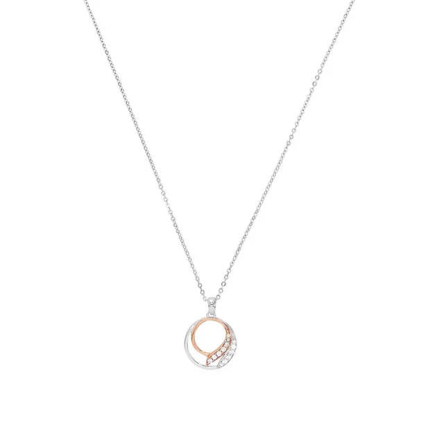amor-halsschmuck-kette-anh-nger-45-cm-bicolor-zirkonia image 1
