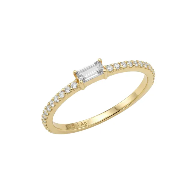 amor-ringe-baguette-ring-925-silber-gold-gr-17-zirkonia image 1