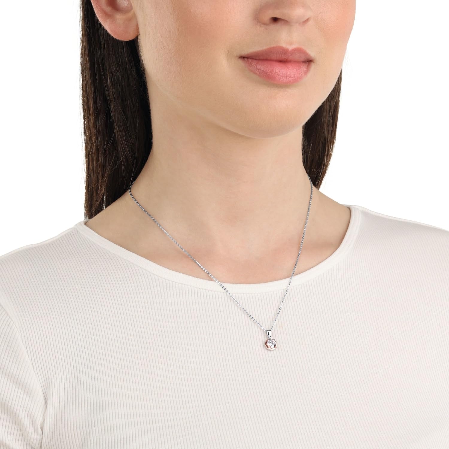 amor-halsschmuck-kette-mit-anh-nger-2022315-bicolor-45-cm-zirkonia image 4