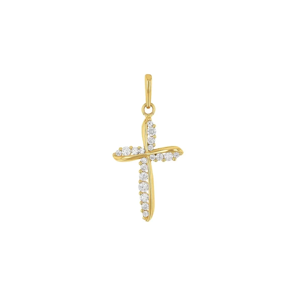 amor-anh-nger-2020256-kreuz-gold-mit-zirkonia image 1