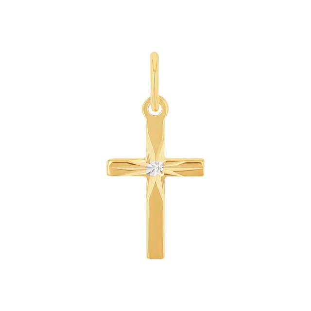 amor-2028373-anh-nger-kreuz-gold-zirkonia-2-cm-unisex image 1