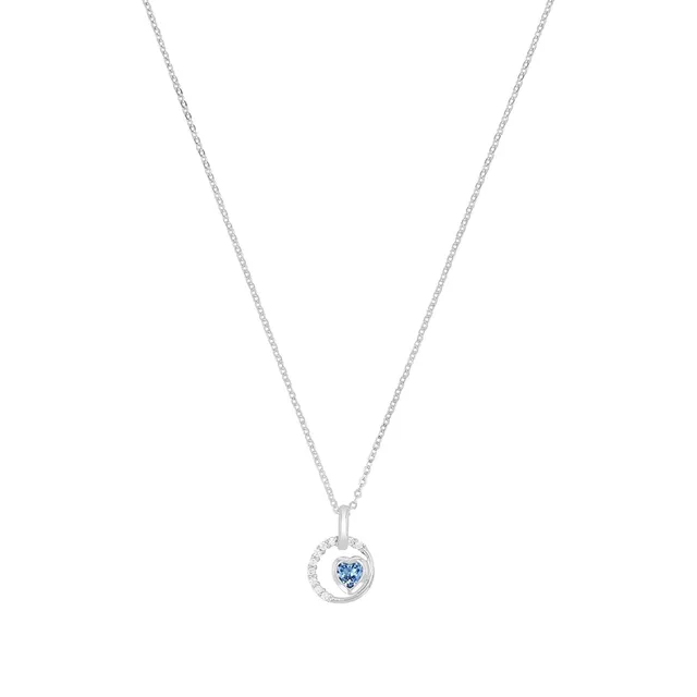 amor-2036921-kette-herz-blau-45-cm-925-silber-zirkonia image 1