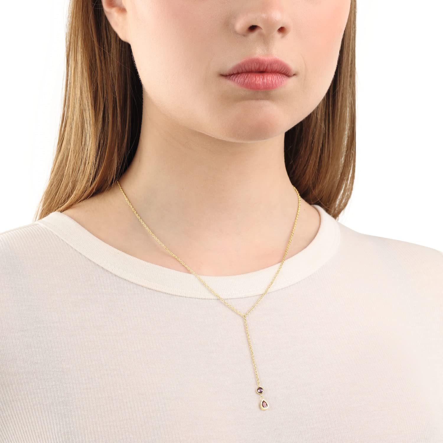 amor-2034295-kette-edelstahl-zirkonia-gold-45-5-cm-damen image 4