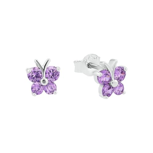 amor-9210039-ohrstecker-schmetterling-lila-zirkonia-kinder image 7