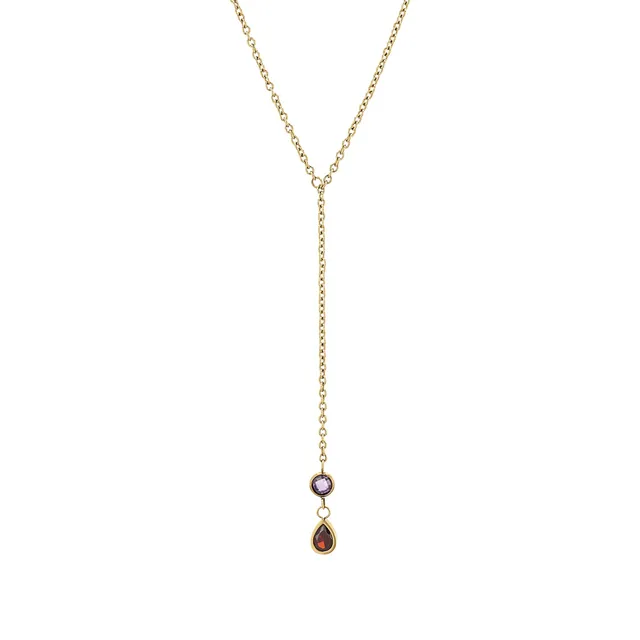 amor-2034295-kette-edelstahl-zirkonia-gold-45-5-cm-damen image 1
