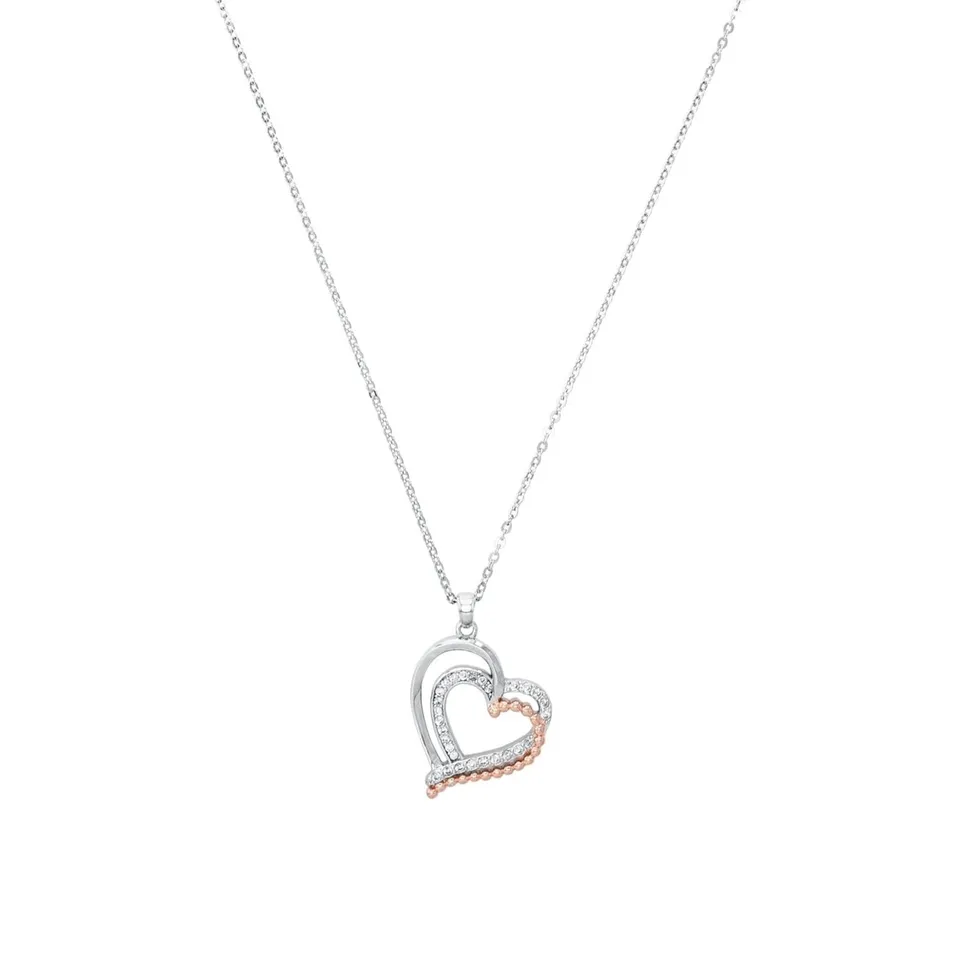 amor-2022049-herz-kette-bicolor-925-silber-45-cm image 1