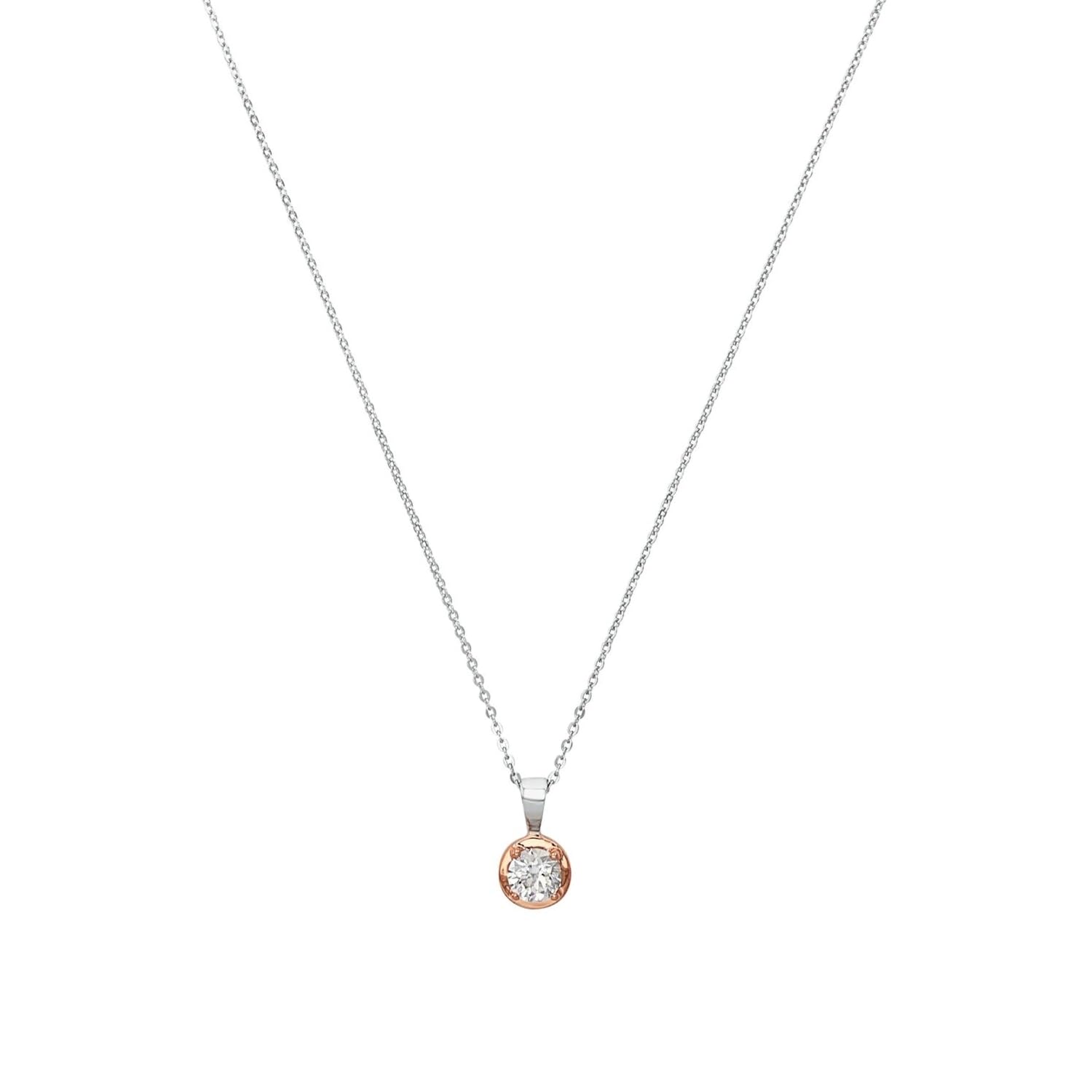 amor-halsschmuck-kette-mit-anh-nger-2022315-bicolor-45-cm-zirkonia image 1