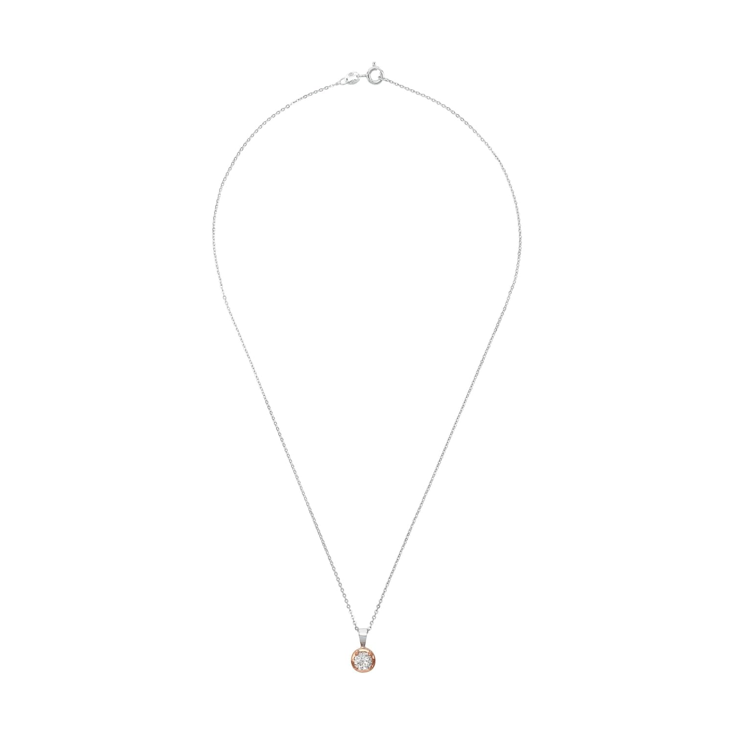 amor-halsschmuck-kette-mit-anh-nger-2022315-bicolor-45-cm-zirkonia image 2