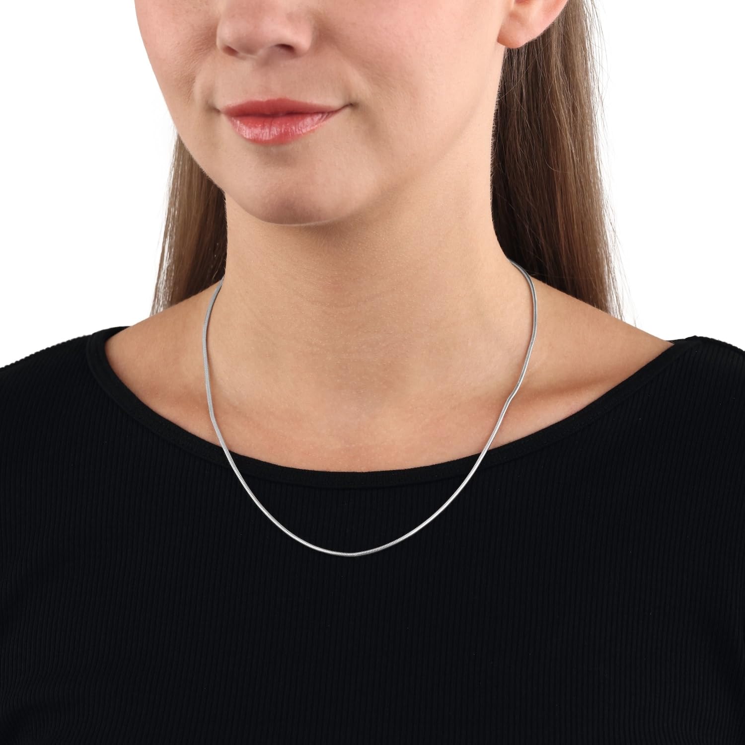 amor-halsschmuck-collier-silberkette-45-cm-damen-silber image 4