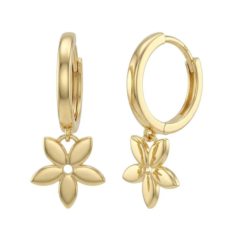 amor-amr-e0042-blumen-creolen-ohrringe-vergoldet-damen image 1